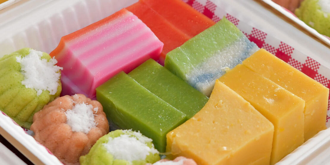 Colourful Kuih assortment